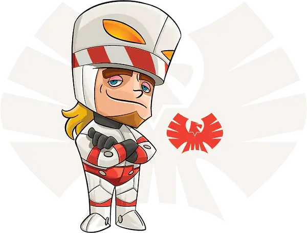 Astronaut with logo